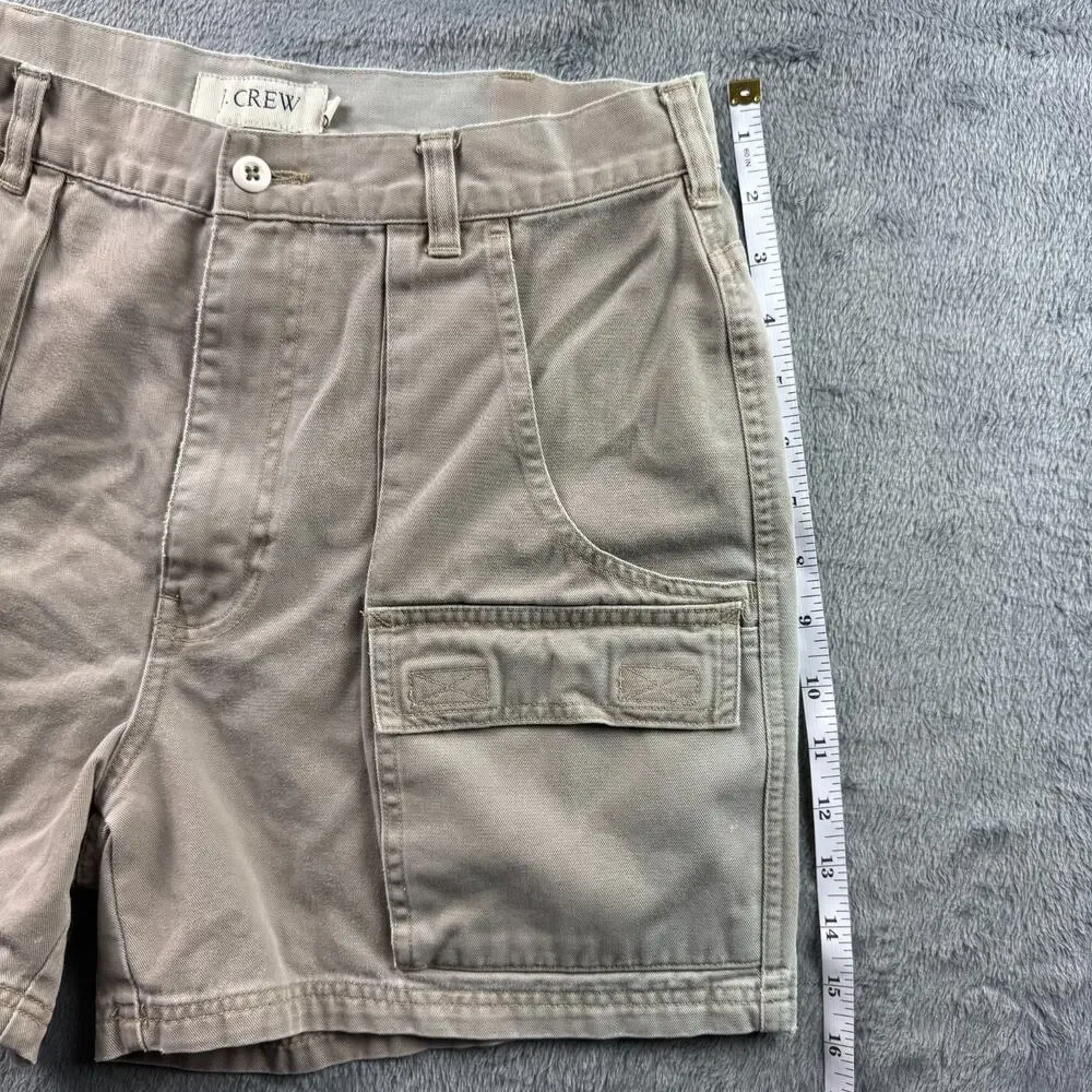 Vintage J.Crew Cargo Shorts Men's 32 Fits 30 Khaki Utility Made in Taiwan